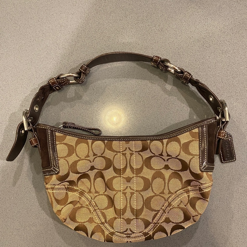 Brown vintage coach purse